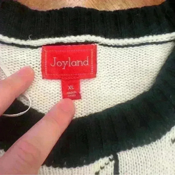 Joyland Dabbing Thru The Snow Ugly Christmas Sweater, XL **has stain** - Picture 4 of 6